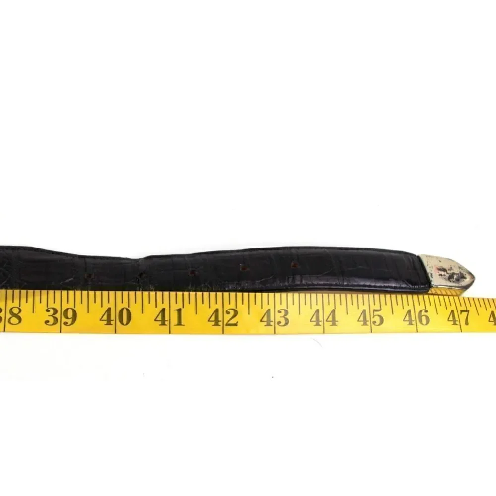 Onyx CROCO BLACK GENUINE LEATHER 1 1/8